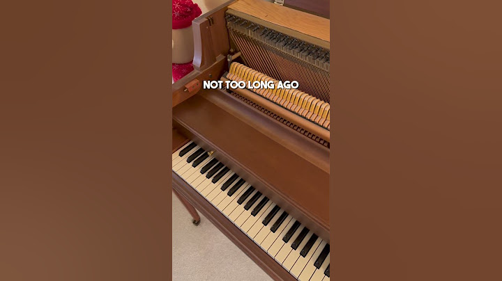 this piano held memories... literally