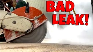WATER MAIN BREAK UNDER SIDEWALK HOW TO USE A PVC TELESCOPING REPAIR COUPLING