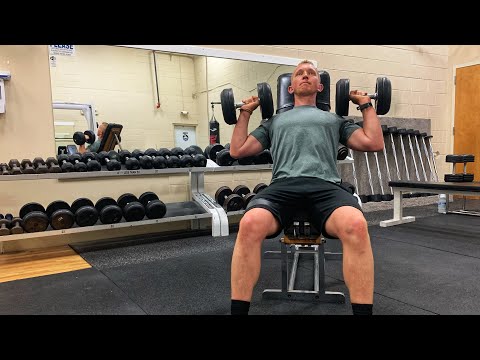 How to Seated Dumbbell Shoulder Press in 2 minutes or less