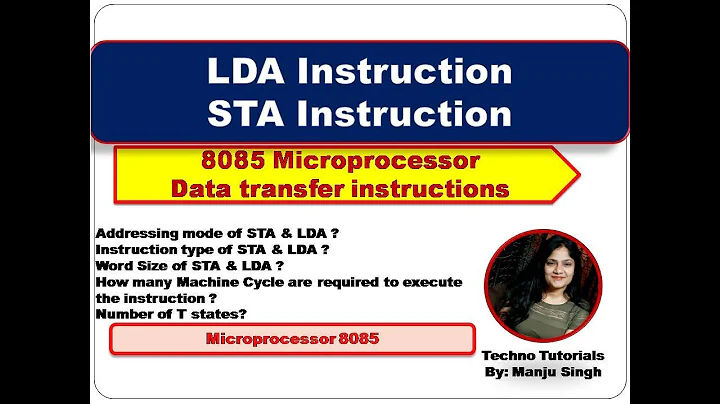 U2L10 | LDA Instruction | STA Instruction | LDA & STA  instructions in 8085 microprocessor