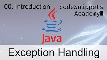 Java Exception Handling 00. Setting up and introduction