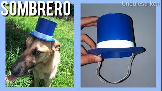 Como hacer un Sombrero de Copa para mascotas de cartón Tutorial - YouTube