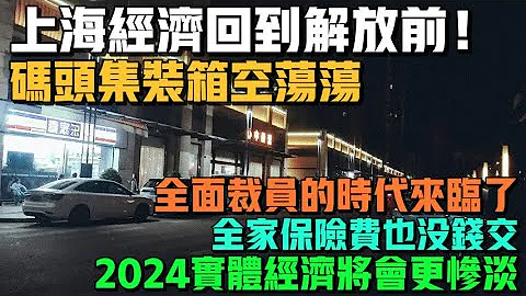 玩砸了！上海經濟回到解放前！碼頭集裝箱空蕩蕩！全面裁員的時代來臨了！失業沒有收入，全家保險費也沒錢交！2024實體經濟將會更慘淡！東莞房價腰斬也沒人買！ - 天天要聞