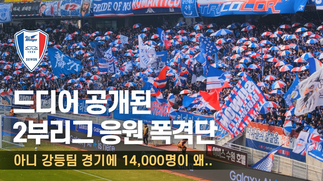 [4K] 2부리그 수원이 보여준 원정 응원 지옥의 서막 ( 2024 K리그 / 수원삼성 VS 충남아산 / 프렌테트리콜로 )