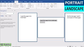 Word Portrait and Landscape in same document easily Word Portrait and Landscape in same document easily
