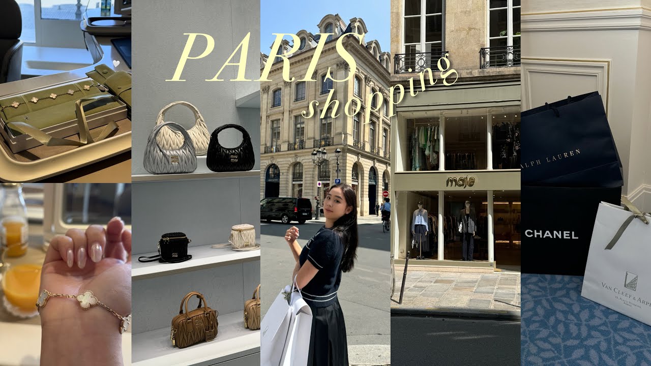 (shopping vlog) 3 ngày mua sắm ở Paris!! Van Cleef, Chanel, Miu Miu,…