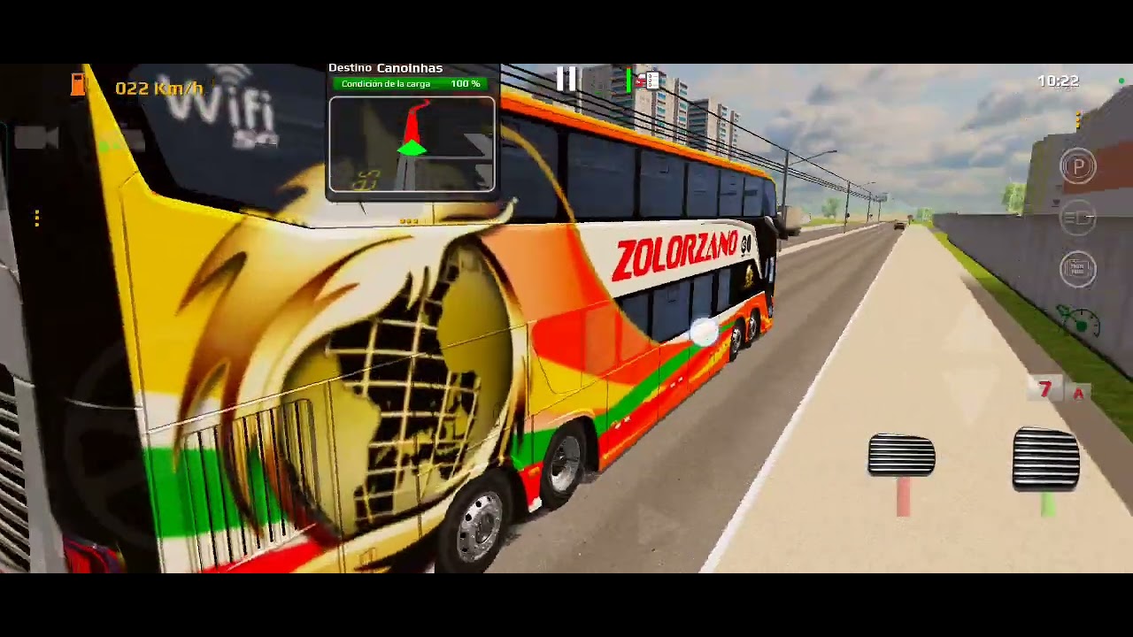 Recorriendo un camino corto con un Marcopolo g8 8x2 de la empresa turismo Zolorzano 