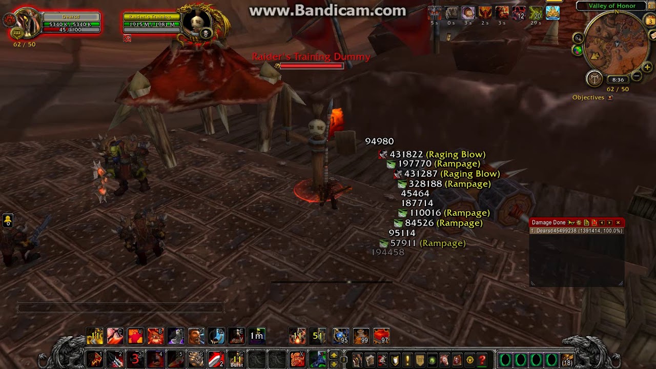 Fury Warrior Rotation Example YouTube