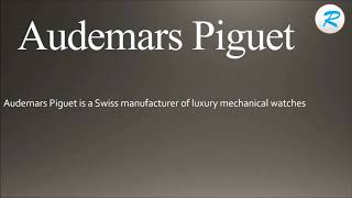 piguet pronunciation