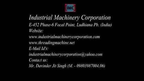 Bolt Threading Machine | Threading Machines Manufacturer