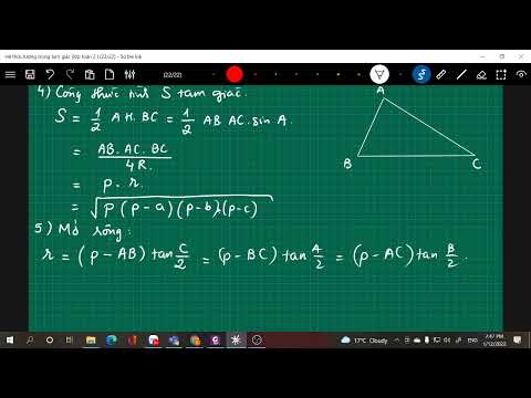 Video [Hình học 10] Hệ thức lượng trong tam giác | Giải tam... - youtube