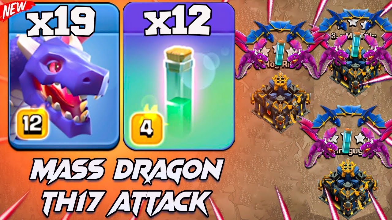 Best TH17 Attack Strategy With Dragon 2025 ! TH17 DRAGON Attack With RC CHARGE ! Town Hall 17 Attack