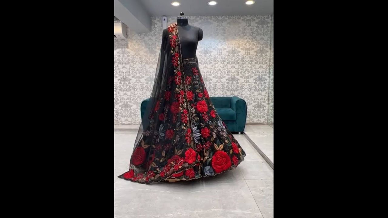 Black Soft Net Lehenga Choli | Party Wear Collection
