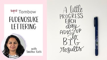 Letter a Quote With Fudenosuke Brush Pens