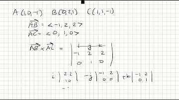 Given three points A(1,0,−1),B(0,2,1),C(1,1,−1). The area of the triangle ABC is given by:
