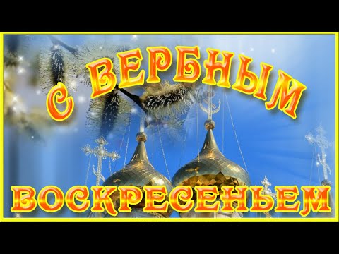 Поздравления с Вербным воскресеньем. Видео открытка Вербное воскресенье