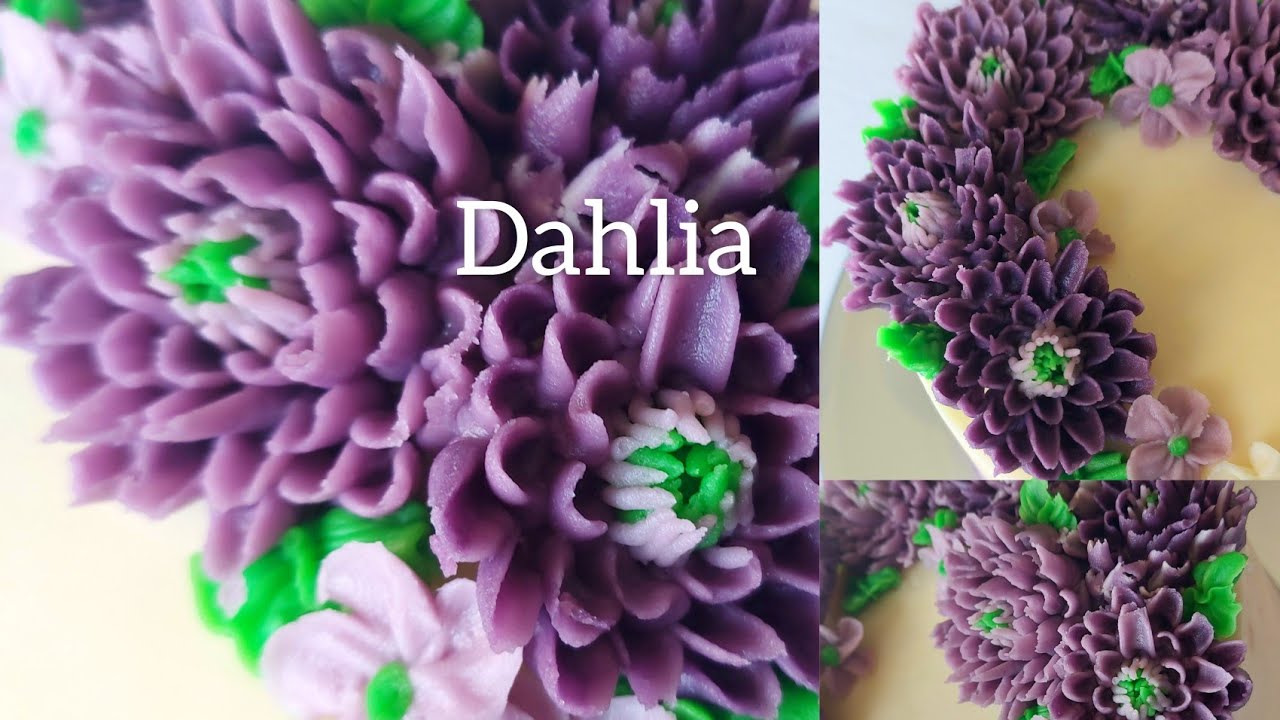 Buttercream Dahlia flower tutorial YouTube