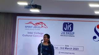 Performance of Anushka Chakraborty, 1st year CSE student at JIS SPIRIT 2023. screenshot 5