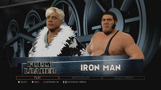 Wwe 2k17 Ric Flair Vs Andre The Giant  Iron Man Match  Y Loaded  Gameplay