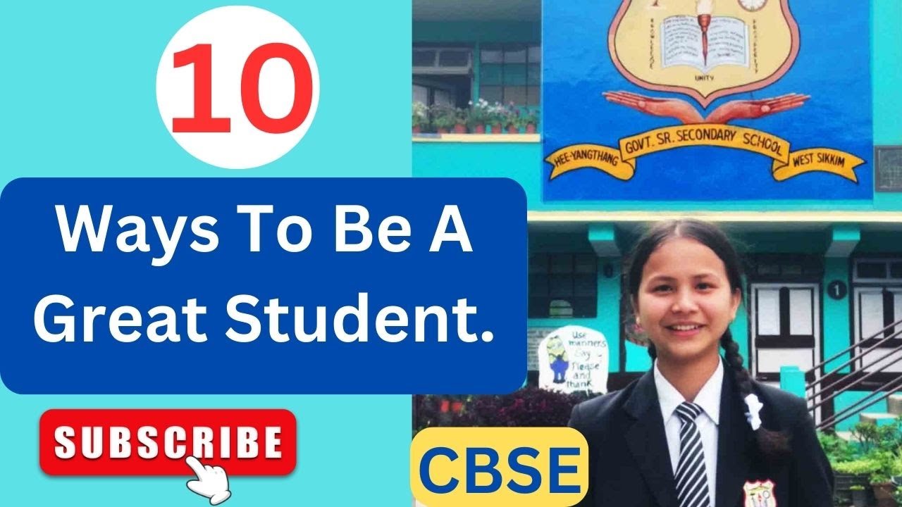 10 Ways to be a great STUDENT || CBSE Students || English ...