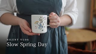 Cozy Day at Home🌷| Planting Herbs, Spring Decorations, Cozy Homemaking | Silent Vlog