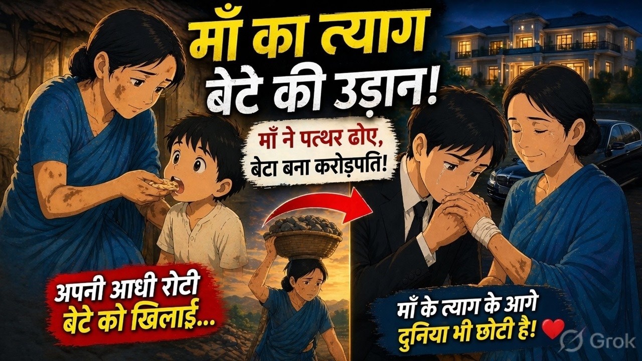 Video thumbnail for गरीब माँ का त्याग | Sacrifice of Poor Mother | Hindi Moral Story | Moral Story | Hindi Kahaniya