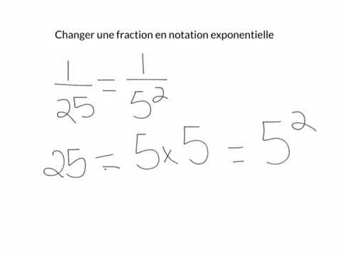 Changer une fraction en notation exponentielle