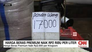 Harga Beras Premium Naik Rp 2 Ribu per Liter