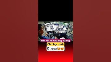 Bác tài xế dừng lại nhường đường cho hàng trăm học sinh đi qua