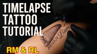 Timelapse Tattoo Tutorial: Soft Shading & Clean Lines Using RM & RL Needles_ time lapse screenshot 4