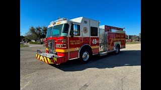 SFEV  Brevard County Fire Rescue's Sutphen custom pumper  ENGINE 49 (HS7351)  walk around video