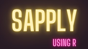 Using SAPPLY in R: It is easier than you think to use SAPPLY to handle multiple variables operation