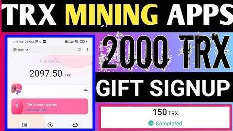 🤑New trx mining website today || trx mining no investment app || tron mining apps (TRX) Join link.