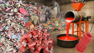 Million Tons of Waste Plastic Recycled Into Rope! Unbelievable Process