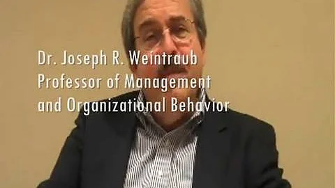 Dr. Joseph R. Weintraub, Professor of Management a...