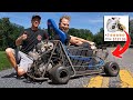 Turboed shopping cart hits the streets  our first real race
