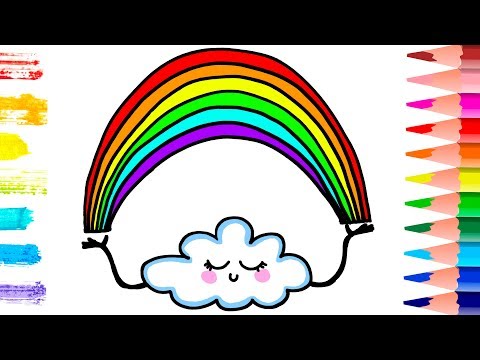 How To Draw A Rainbow Coloring Pages | Kids Songs Learn Colors | Art Colours For Children