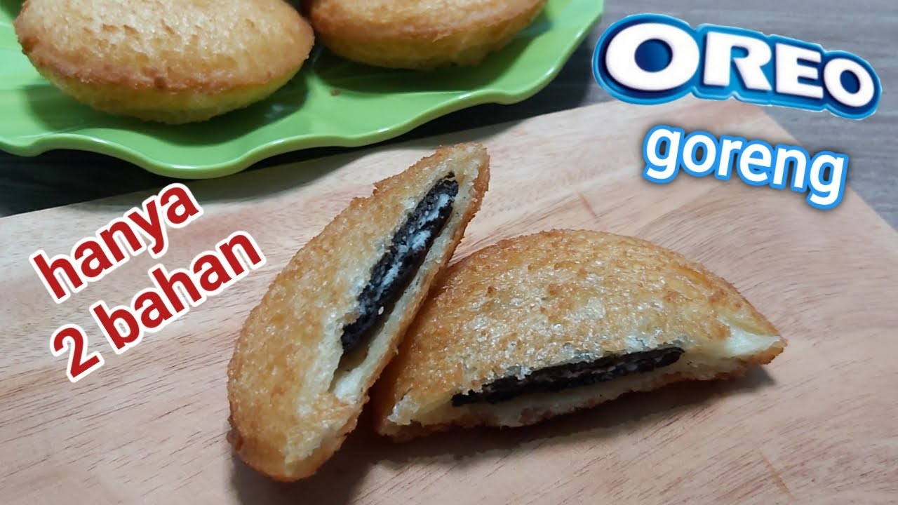 Cara Membuat Oreo Goreng Crispy Tanpa Tepung Roti Youtube