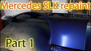 Part 1 New Midnight Blue Metallic Paint On 2005 Mercedes Slk