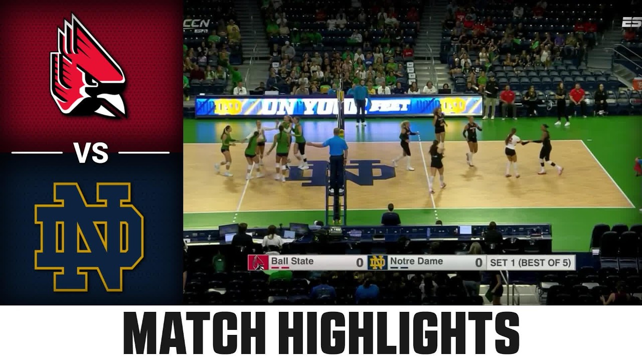 Ball State vs. Notre Dame Match Highlights | 2026 ACC Volleyball