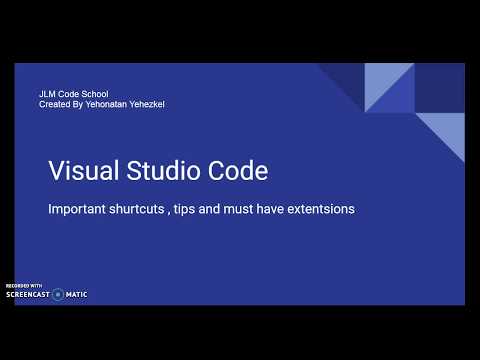 vscode part 2 הסבר על תפיסת העבודה