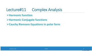 Complex analysis lec#11 Harmonic Function in urdu/hindi