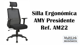 Funcionalidades Silla Ergonómica AMY Presidente Ref. AM22 -Multilink Ergonómicos