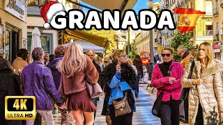 🇪🇦[4K] GRANADA -✨️Christmas in Spain’s Most Charming City - Winter Walk