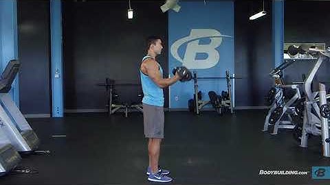 Biceps Curl To Shoulder Press   Exercise Videos & Guides   Bodybuilding com