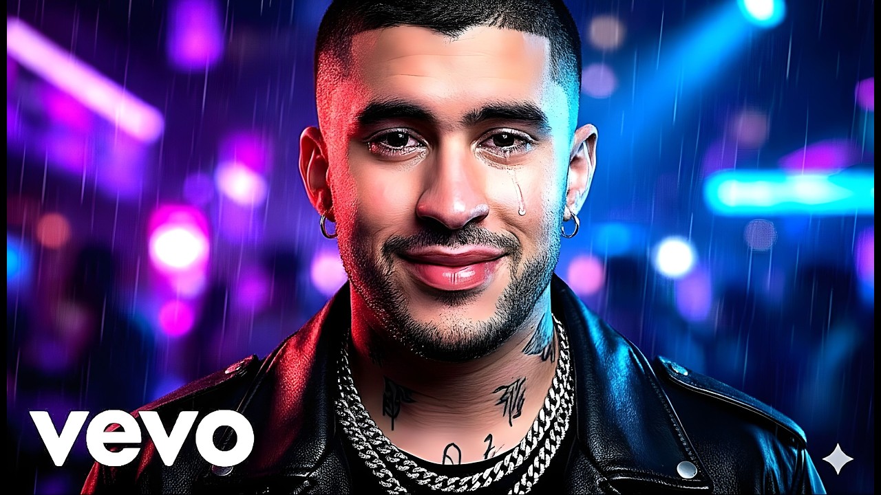 Bad Bunny - Sonriendo con el Corazón Roto (Official Lyrics Music)