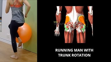 Running man with trunk rotation