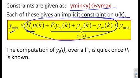 Predictive Predictive Functional Control 1_8 - output constraints