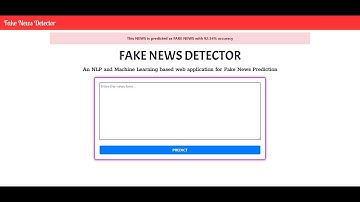 Fake News Detection using Machine Learning Project, Python, Django, Flask, Web App