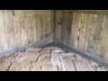 Getting urine to drain out of a horse stall